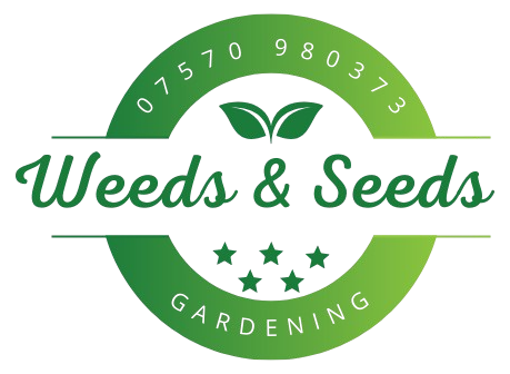 weeds and seeds gardening logo